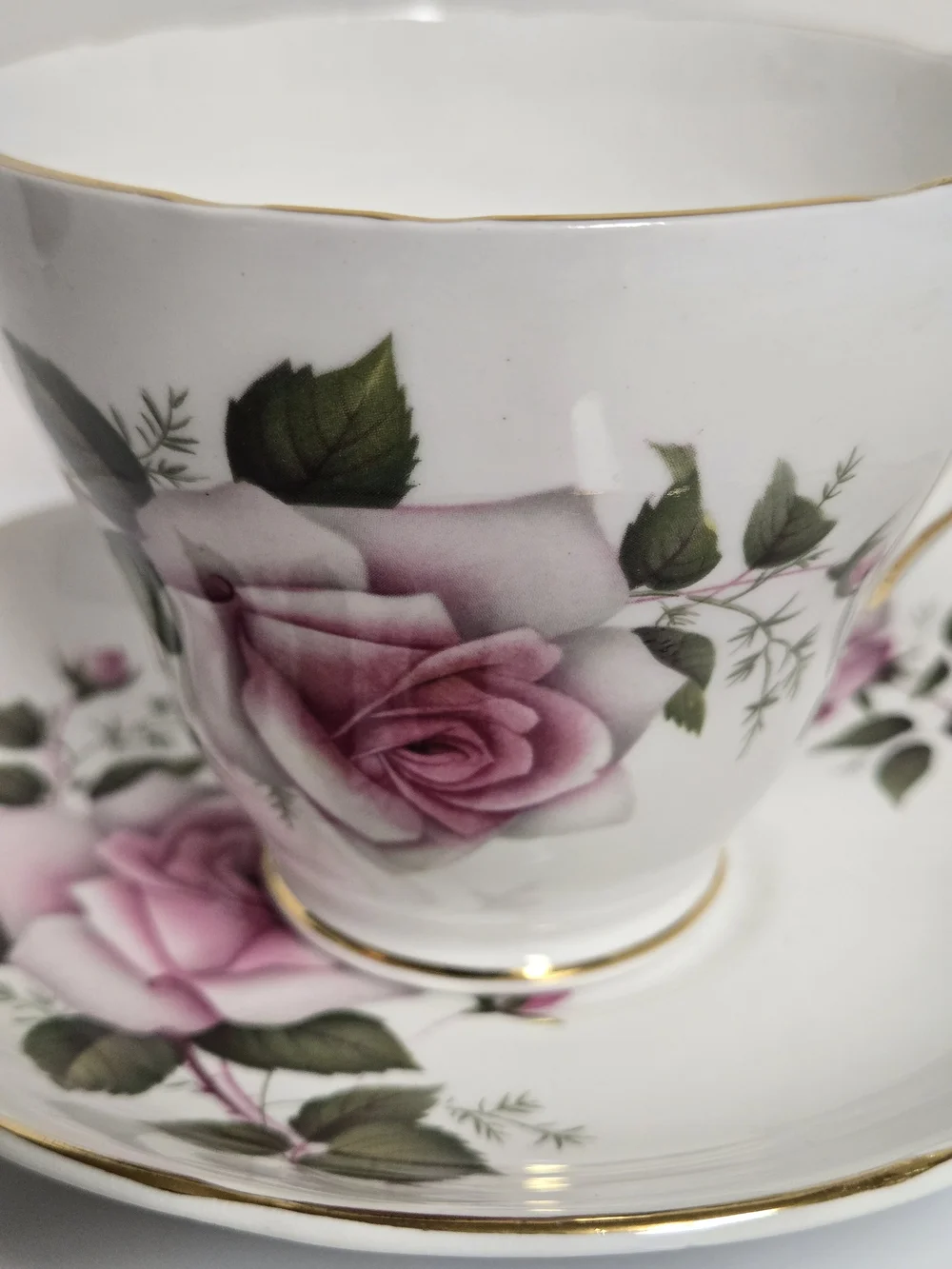 Porcelain Regency Teacup and Saucer Set